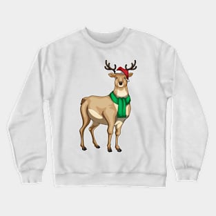 Reindeer Christmas Scarf Crewneck Sweatshirt